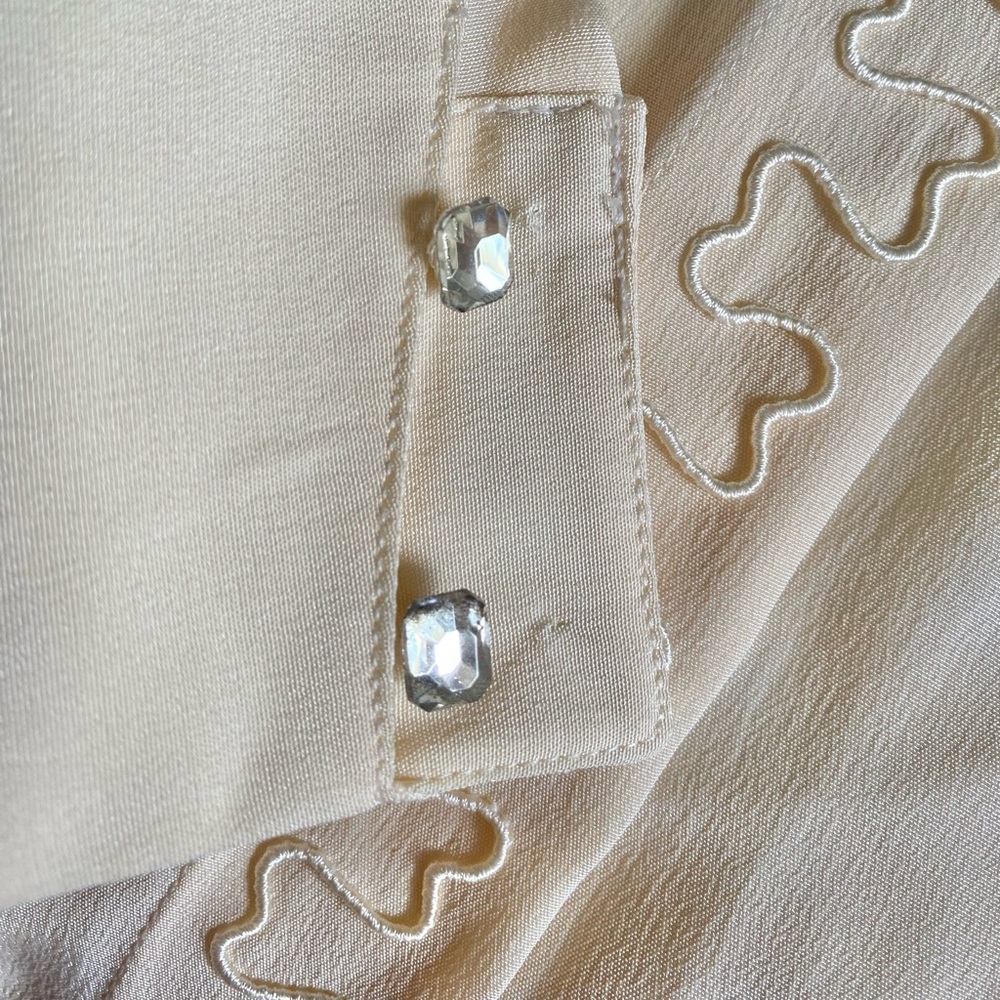 Beautiful Vintage Jerri Sherman 100% Silk Blouse